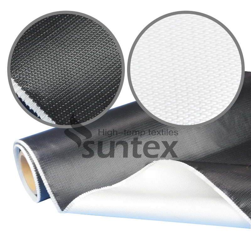 Manufacturer High Temperature Gray Silicone Coated Industrial Fiberglass Fabric Reinforced Glass Fiber