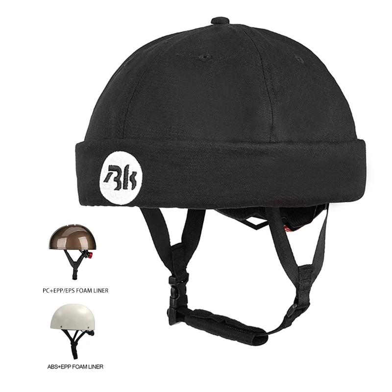 Universal Cycling Helmet Flexible Portable Beanie Biking Helmet Cap Bucket Hats for City Bike Skate Built-In Riding Helmets