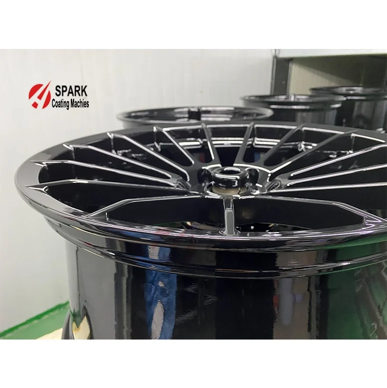 Wheels Rims Hub automatic electrostatic powder coating production line machine for wheel rim hub