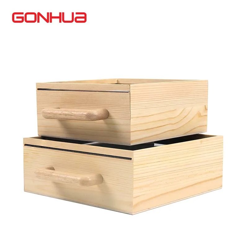 GONHUA S-Size 3-day shipping festival chocolate gift boxes packaging for easter small wood box wooden box for shipping