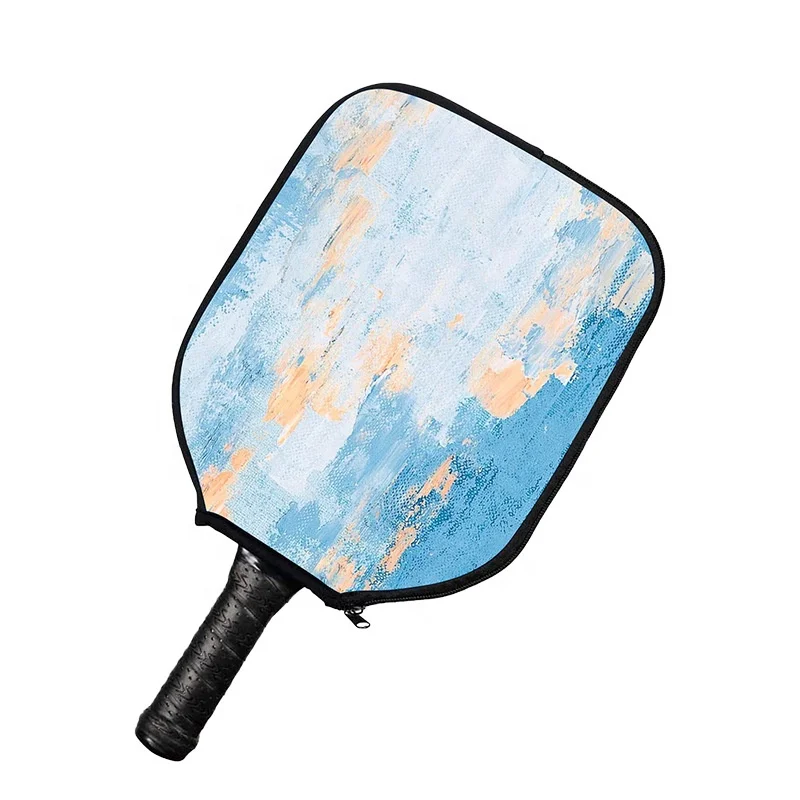 custom logo high quality hot selling neoprene racket set table tennis rackets storage protective sleeve pickle ball paddle cov