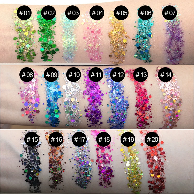 Shimmer Metallic Cosmetic Vegan Sparkle High Pigment Factory Price No Logo 21 Colors Glitter Shiny Eyeshadow For Female