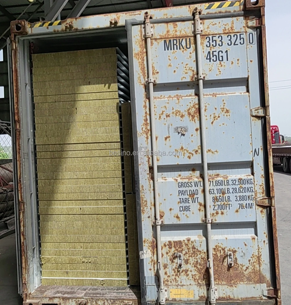 Manufacturer Rock Wool Panels Thermal Insulation Best Sell Insulated Rock Wool Sandwich Panel