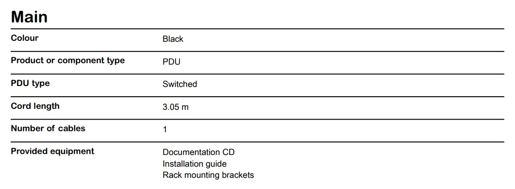 APC PDU AP7922B Rack Power Distribution Unit Switch Type 2U 32 A 230 V, PDU 2U, Rack PDU, PDU C13, Server PDU APC, 2U PDU