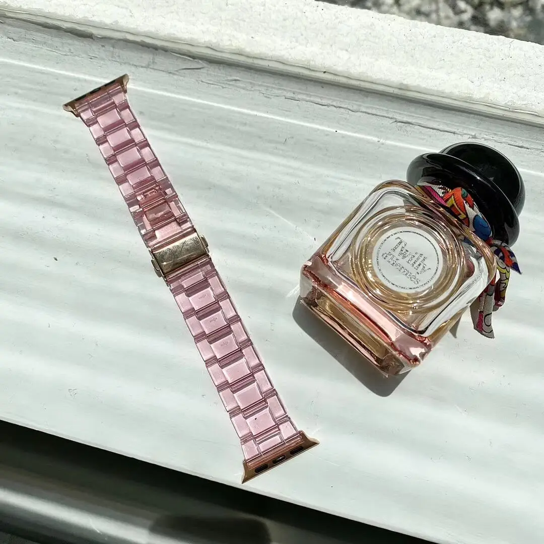 Ремешок силиконовый мягкий для apple watch прозрачный резиновый браслет 38 мм 40 42