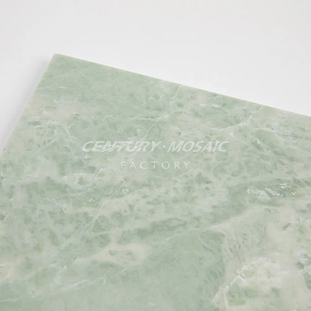 Century Mosaic Natural Stone Mint Green Marble Tile Wall Tiles Green Color Wall Floor