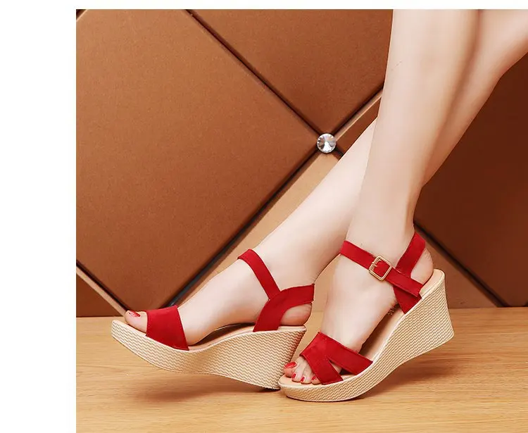 Женские сандалии на платформе or11366h босоножки высоком каблуке танкетке с пряжкой гладиаторы лето