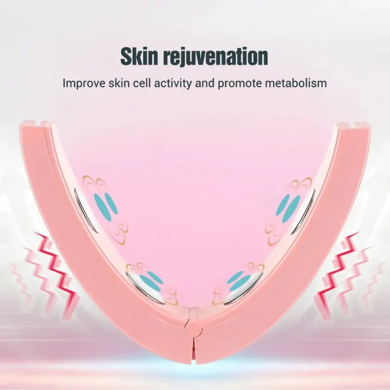 Cross-Border New Intelligent Remote Control Household EMS Electric Face Slimming Machine Hot Compress Vibration Lift Slimming De