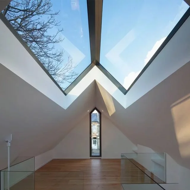 
HEWEI custom Atrium Artistic Skylight thermal insulated laminated tempered glass Building Ceiling Panel Artificial Skylight 