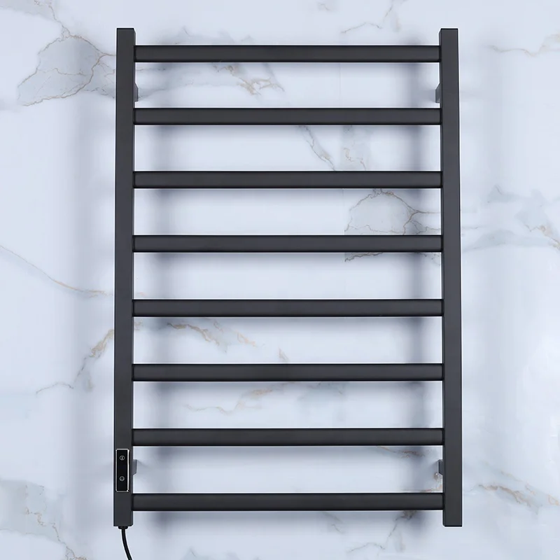 Towel Warmer 8 Bar Matt Black Bath Towel Heater Mirror Polish Stainless Steel Towel Dryer