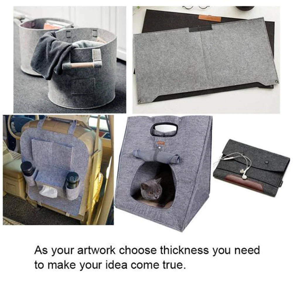 Different Thickness 1mm 2mm 3mm 4mm 5mm Polyester Felt Fabric Sublimation Wool Felt Blank Sheets