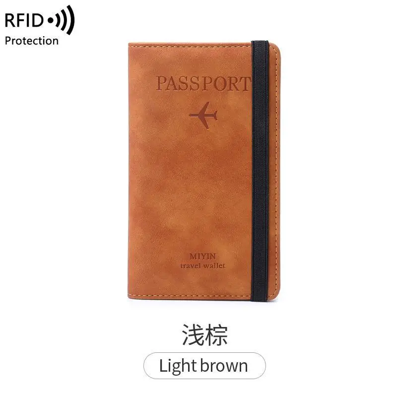 RFID Anti-Theft Storage Bag Waterproof Leather PU Fashionable Lady Style for Passport Money Ticket Documents Travel