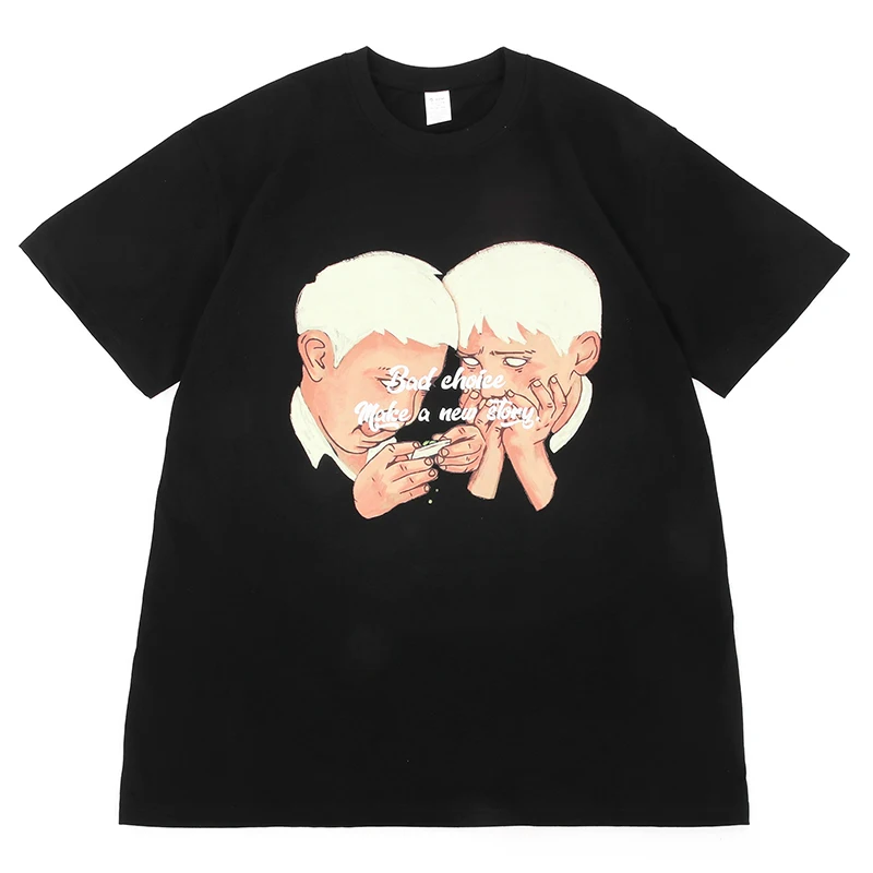 New fashion factory graphic t shirt oversize young men t shirt