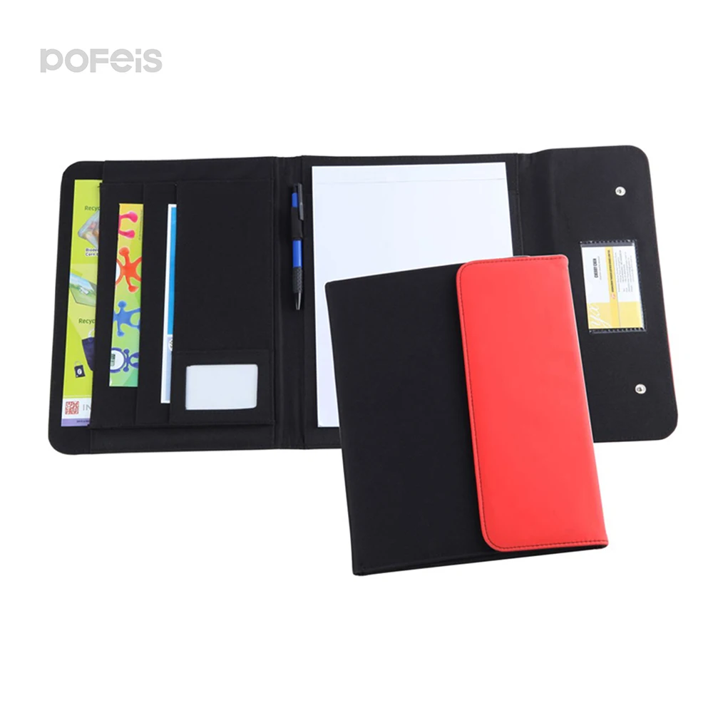 Custom A4 pu Leather Conference Office Business Presentation Folder Gift Portfolio Document File Folder