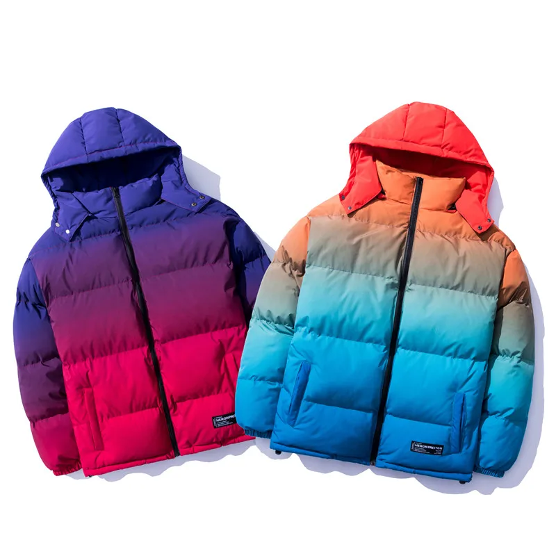 
Customizable colorful digital printing warm oversize cotton-padded men jackets winter men Quilted Jacket 