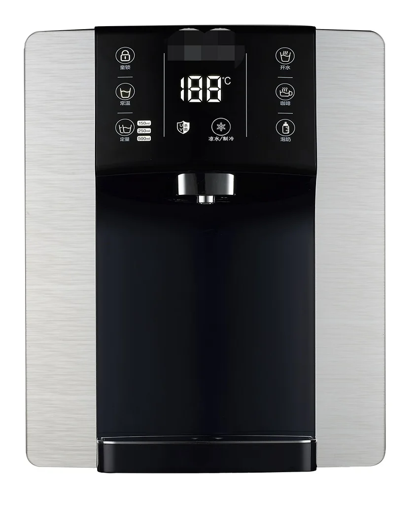 family office use white  large screen temperature display wall-mounted hot and cold pipeline water dispenser