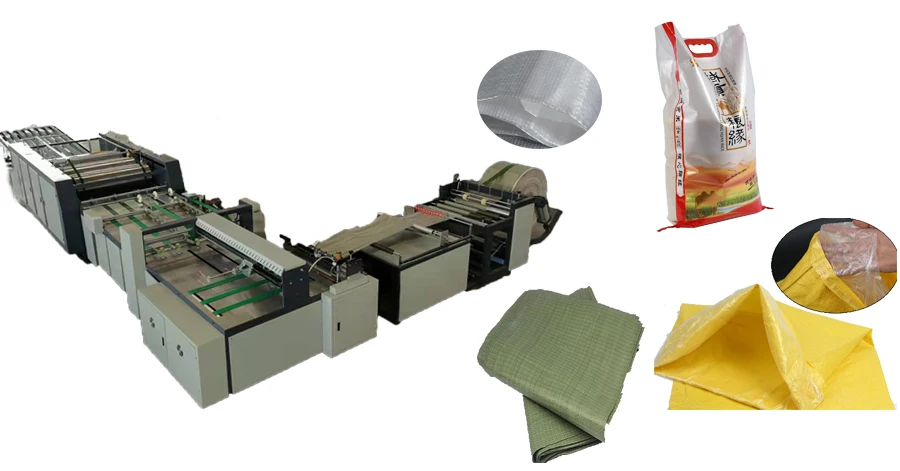 Full Automatic 50 kg Cement Cold Or Hot Cutting & Sewing Automatic PP Plastic Woven Sack Bag Making Machines
