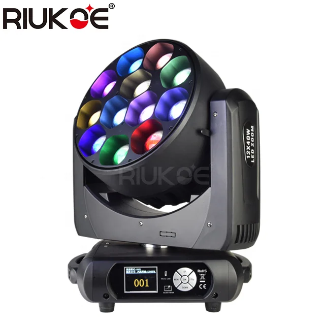 dmx lighting professional stage equipment quiet pixel 12x40w RGBW Zoom wash led movinghead light price