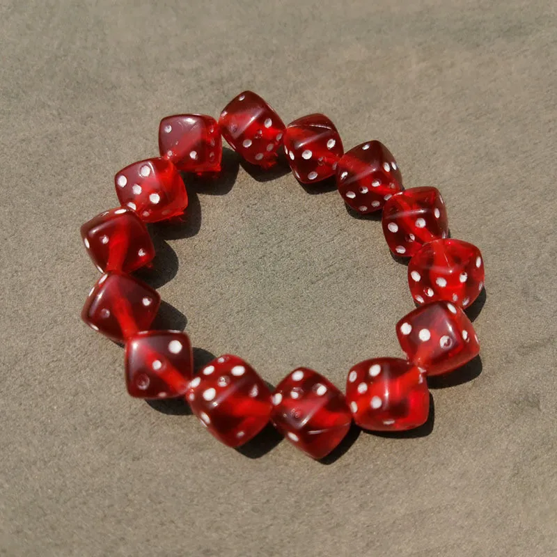 Creative Dice Billiards Ball Beads Bracelet for Men Beaded Elastic Bracelets Leisure Jewelry