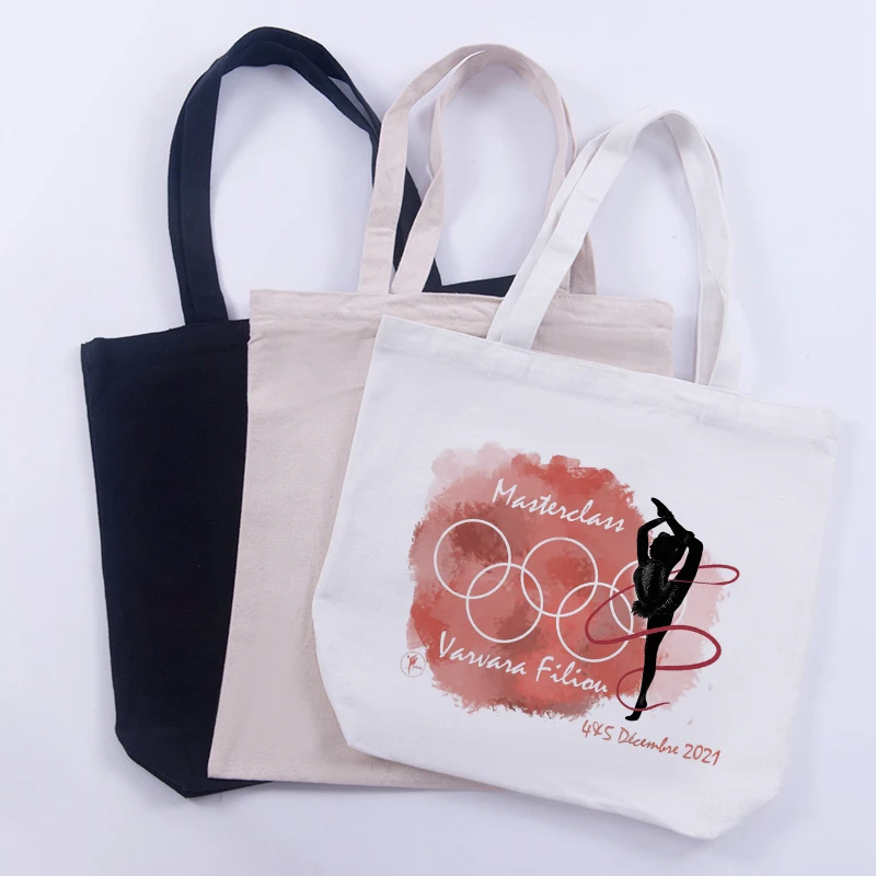 Hotsale cheap high quality promotional customize logo 100% calico canvas cotton tote shopper bags with handles