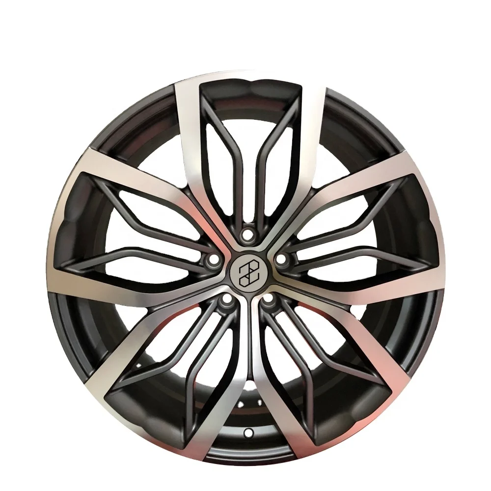 Pengzhen hotsale customized forged rim 17x7.5 inch five spoke wheels gloss black rim machine face rims for Volvo