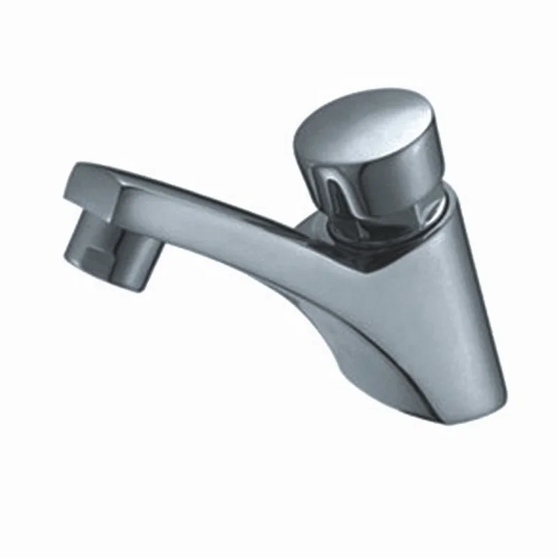 Atuo Self-closing Brass Single Cold Push Button Delay Basin Faucet For Public Toilet Water Saving Time Delay Basin Tap