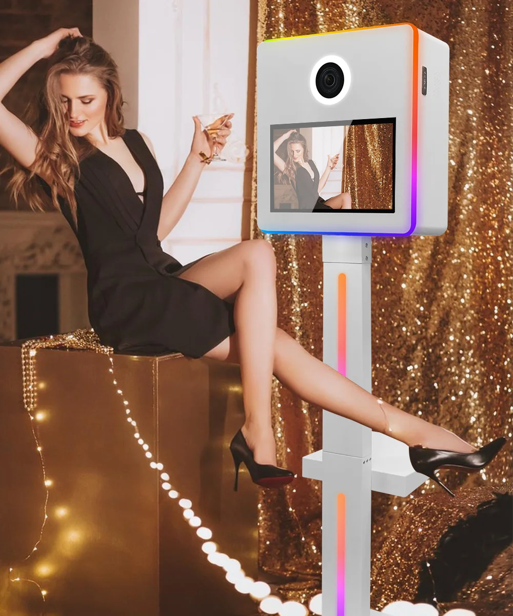 Vending machine selfie photo booth touch screen dslr photo booth mini pc mirror dslr photo booth shell with camera and printer