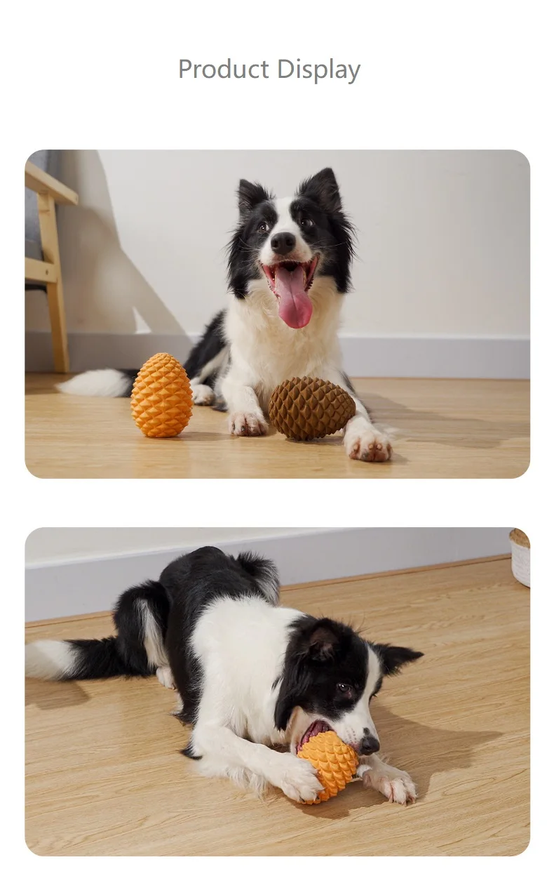 Newest Pet Dog Rubber Chewing Toy Pine Cones Snacks Treats Leaking Pet Chew Toy Pet Chew Toy Silicone