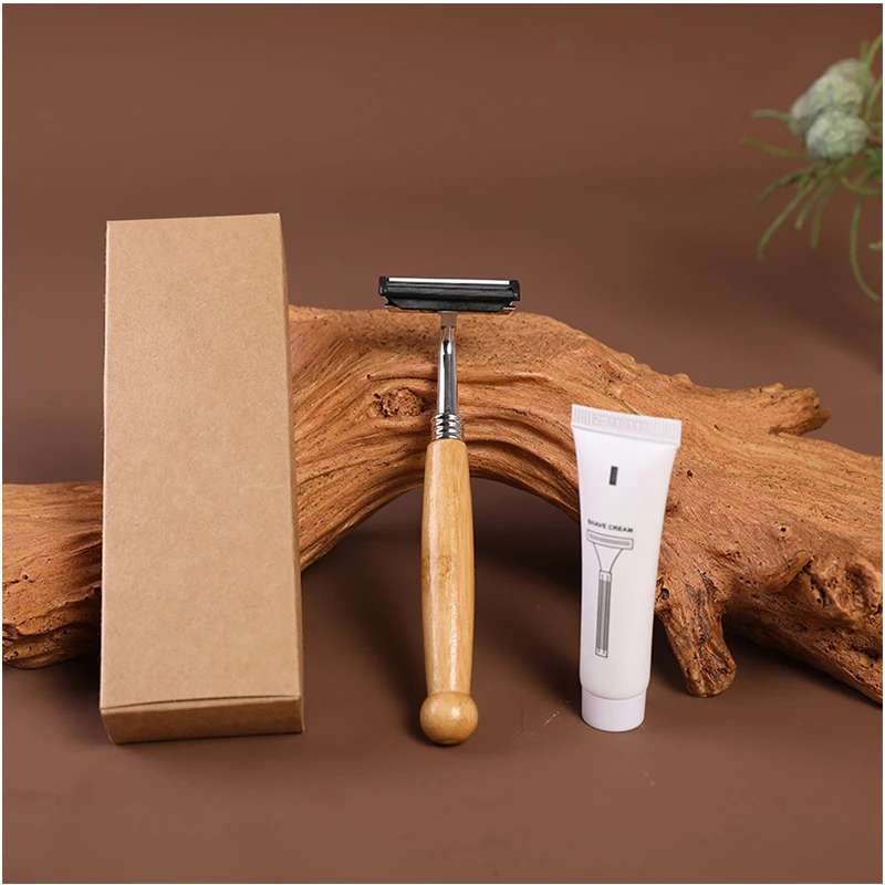 Zero waste bamboo razor biodegradable custom logo