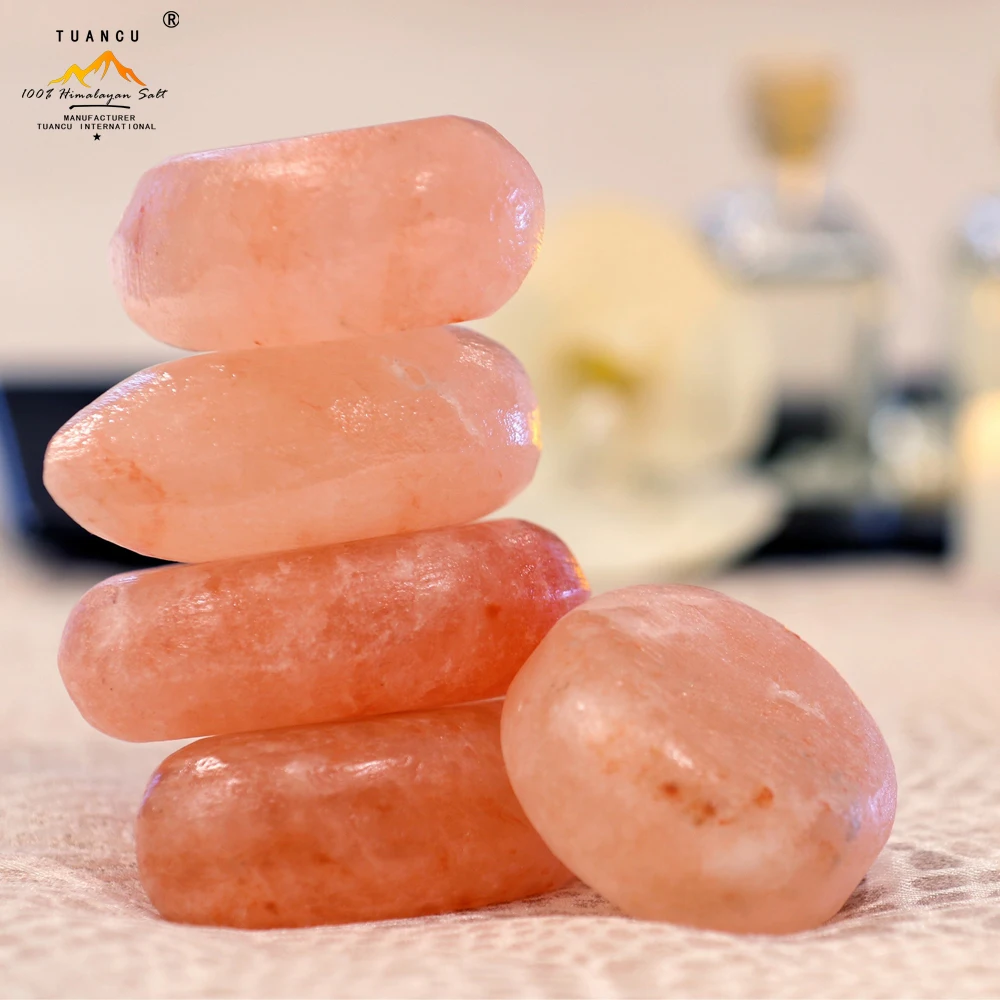 wholesale hot selling Himalayan Salt heart Shape Pink Salt Massage Stone from Tuancu