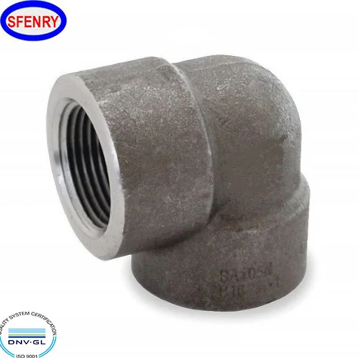 Sfenry Forged A105 Carbon Steel DN25 DN50 DN100 90 Degree Elbow WELDING