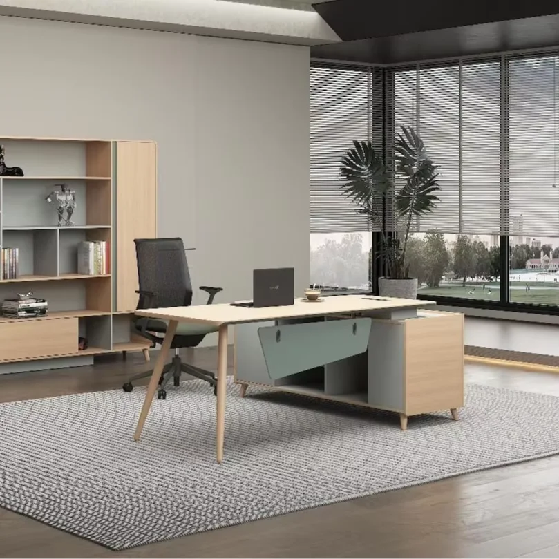 Высококачественный современный менеджер МДФ исполнительный эргономичный офисный персонал рабочая мебель стол для рабочего места