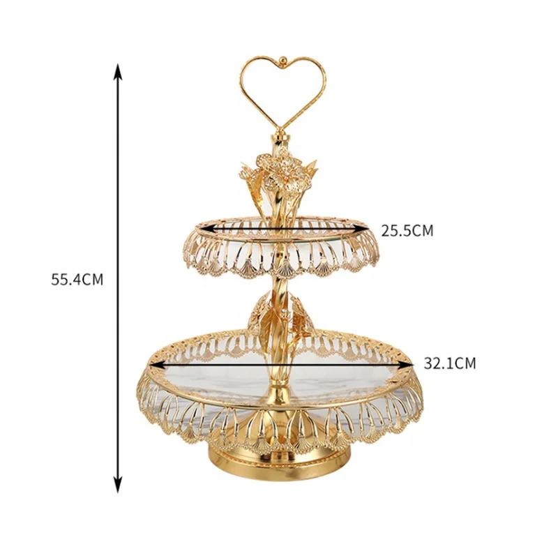 European and American style multilayer Dry fruit plate tray for Home Decor