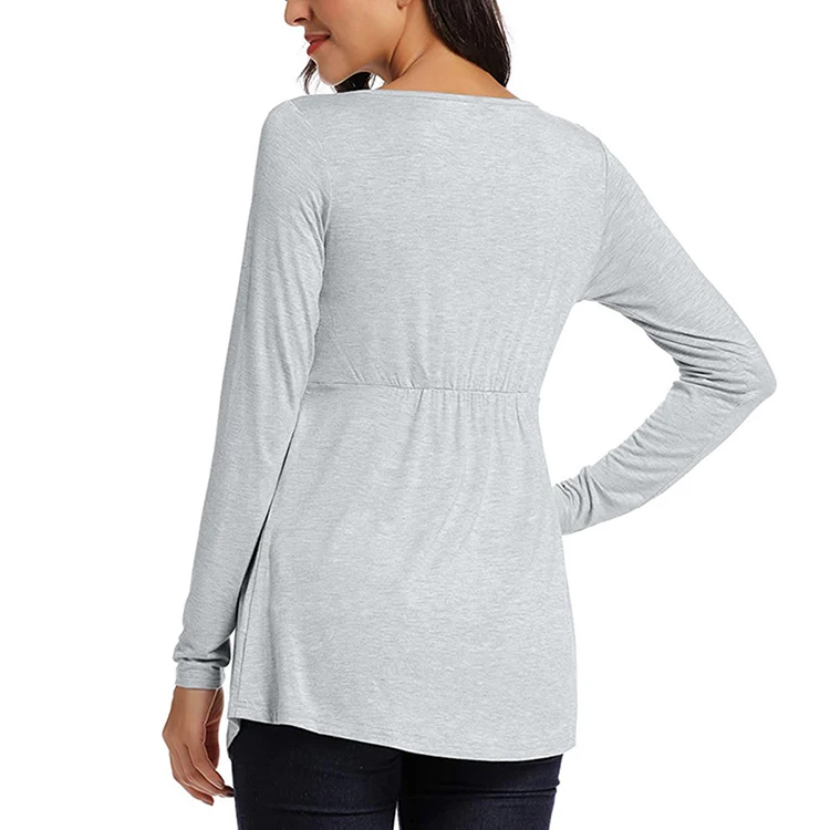 RTS Barbarian women casual v neck maternity breastfeeding tops pregnancy clothes long sleeve t shirt