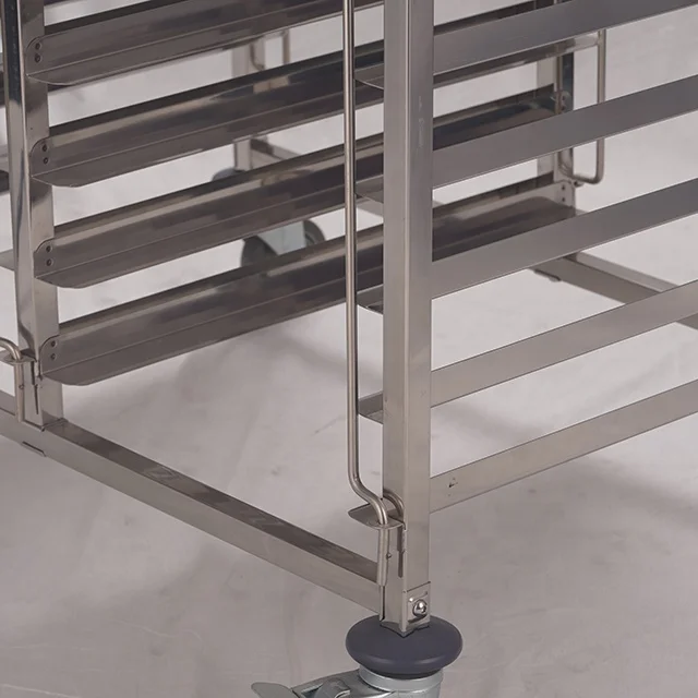 
Kitchen Restaurant Stainless Steel Ovens Bakery Movable Serving Baking Tray Rack Trolley For Food 