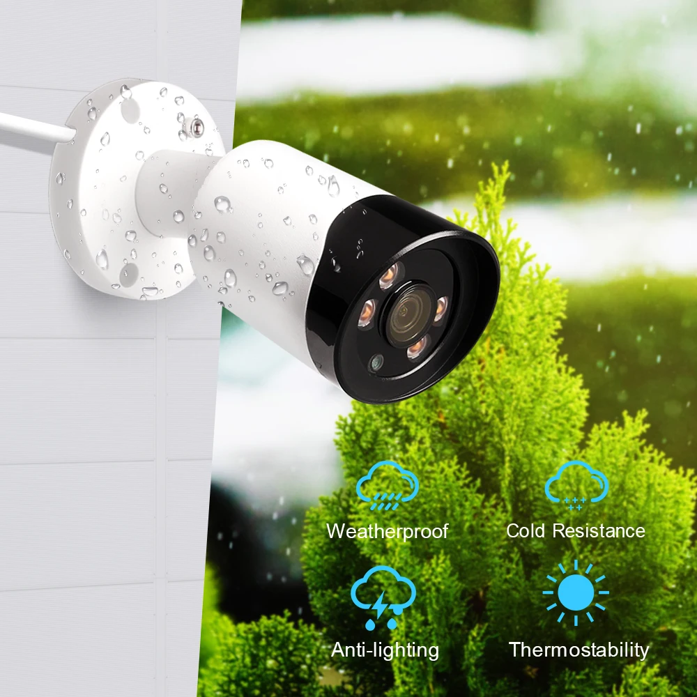 LOOSAFE waterproof 3mp 5mp high resolution icsee cctv poe camera kit security camera system ip bullet camera outdoor