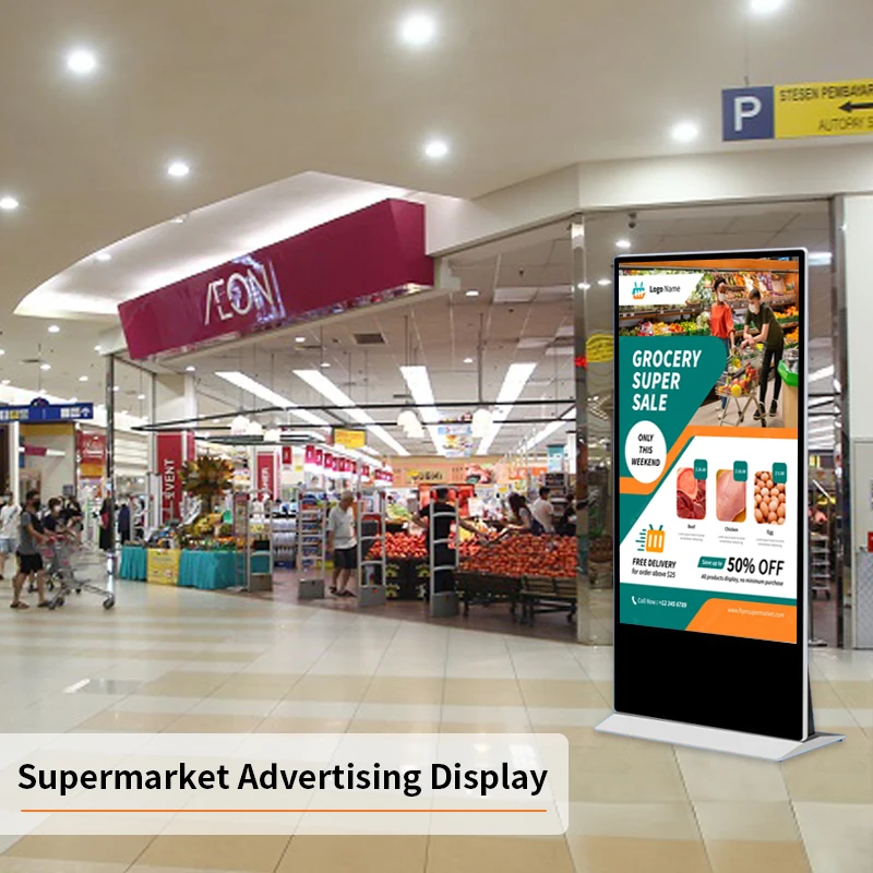 interact screen lcd advertising player totem screen digital signage and displays