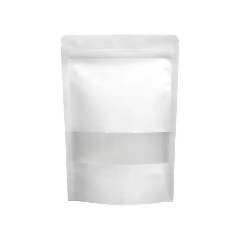 White And Brown Kraft Paper Twisted Handle Shopping Carrier Bag With Logo Printed