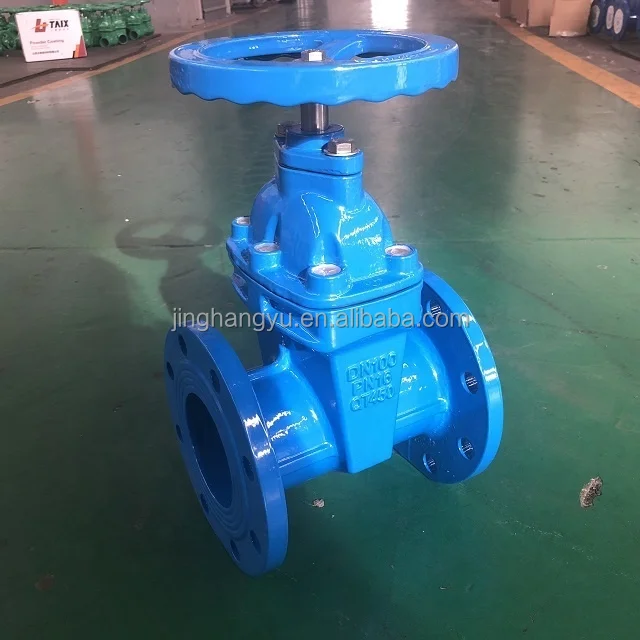 Brass nut on top DIN 3352 GGG50 GGG40 PN16 PN10 Ductile Iron Resilient Seal Gate Valve with brass