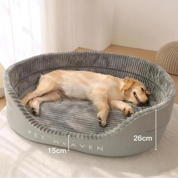 Non-Slip Bottom Breathable Rectangle Dog Bed for Large Dogs Washable Sleeping Orthopedic Calming Pet Cuddler Dog Sofa Bed