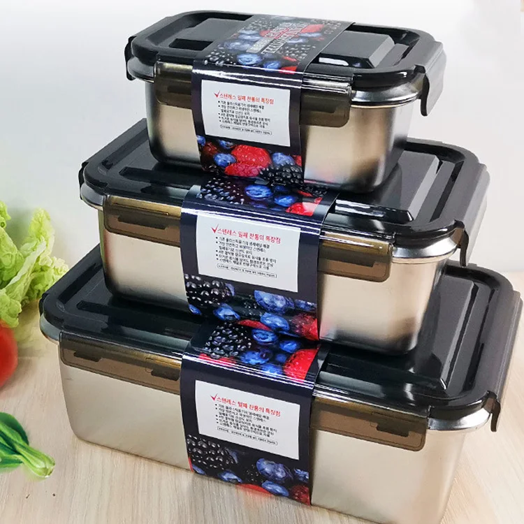 Food container storage lunch box set stainless steel 316 metal box lunch box