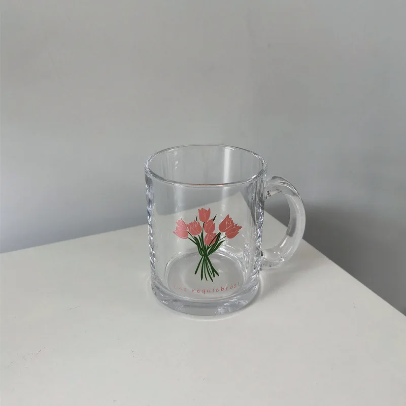 Best seller soda-lime wine glass with printing text on surface