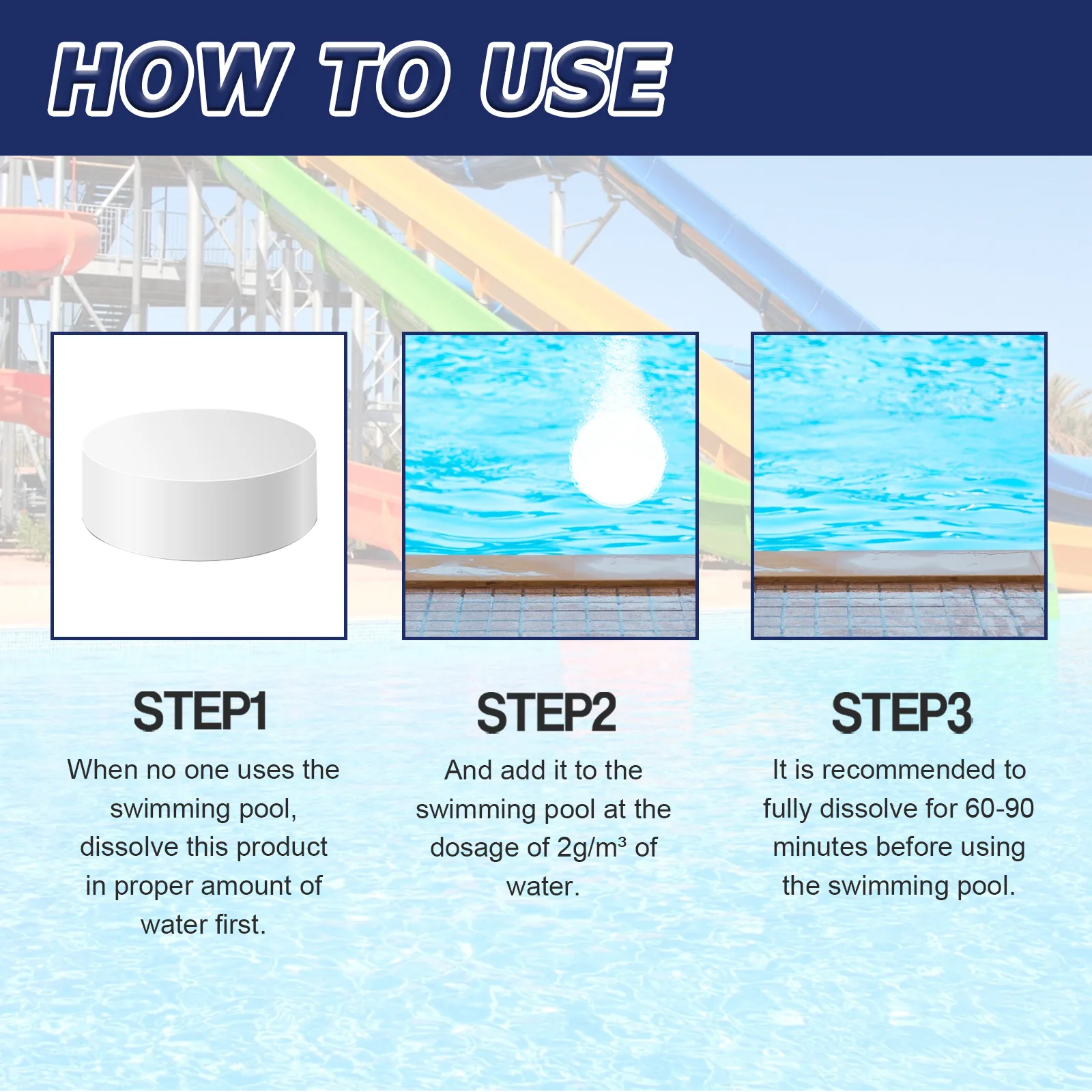 OUHOE OEM&ODM Swimming Pool Water Disinfection Effective Swimming Pool Chlorine Powder Soft Chlorine Tablets Pool