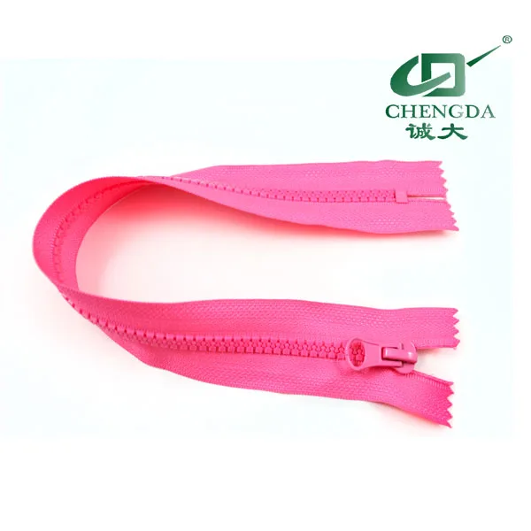 CHENGDA Fashion Long Chain Eco-Friendly Open End Resin Plastic Separating Zipper