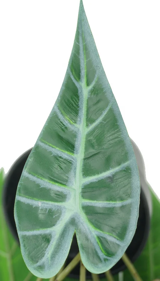 Factory sale simulation potted plants real touch 23 cm artificial aquatic Caladium in plastic pot for bonsai