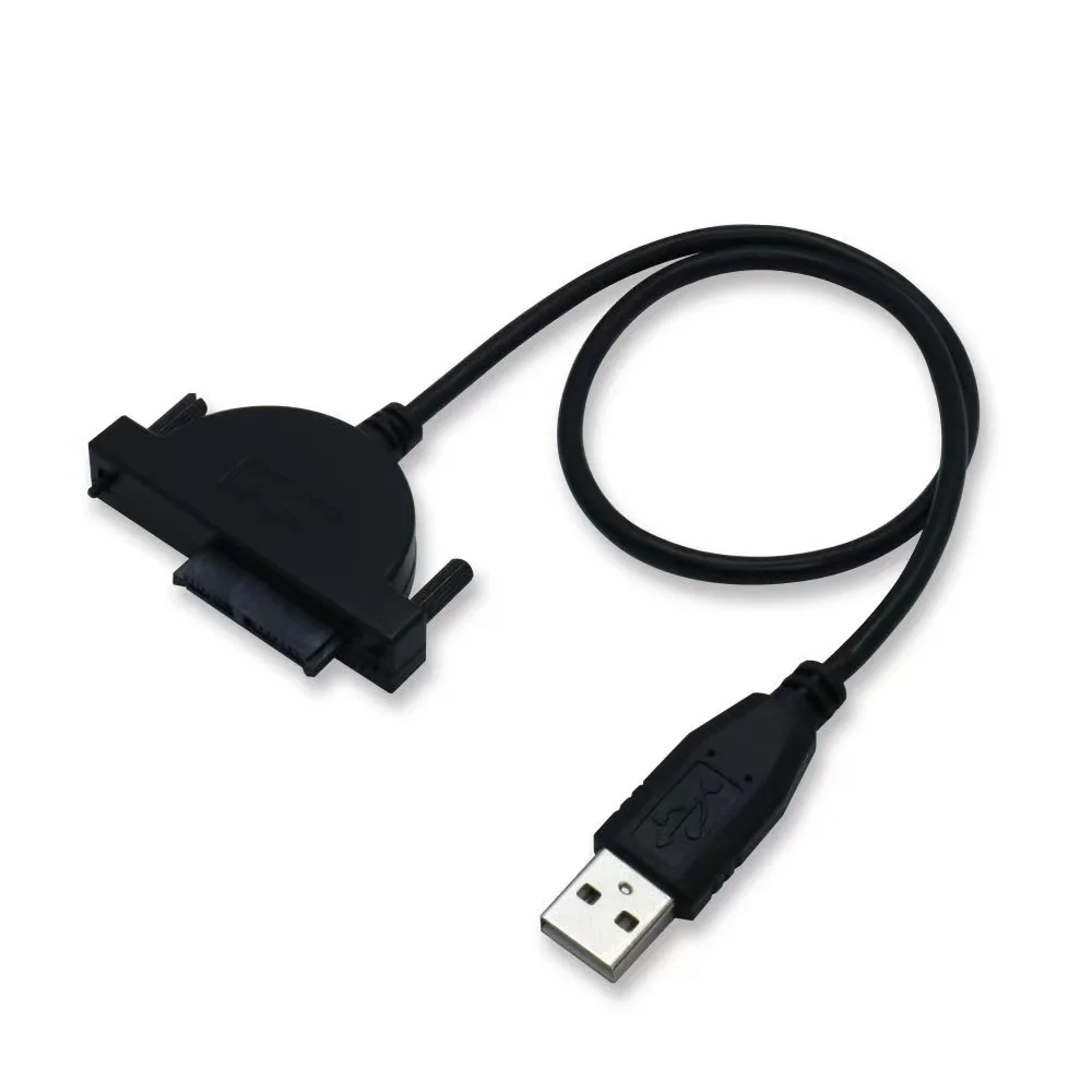 7+6 SATA CABLE USB 2.0 Converter External Optical Drive Adapter for Laptop CD-ROM DVD With LEDusb slim sata adapter
