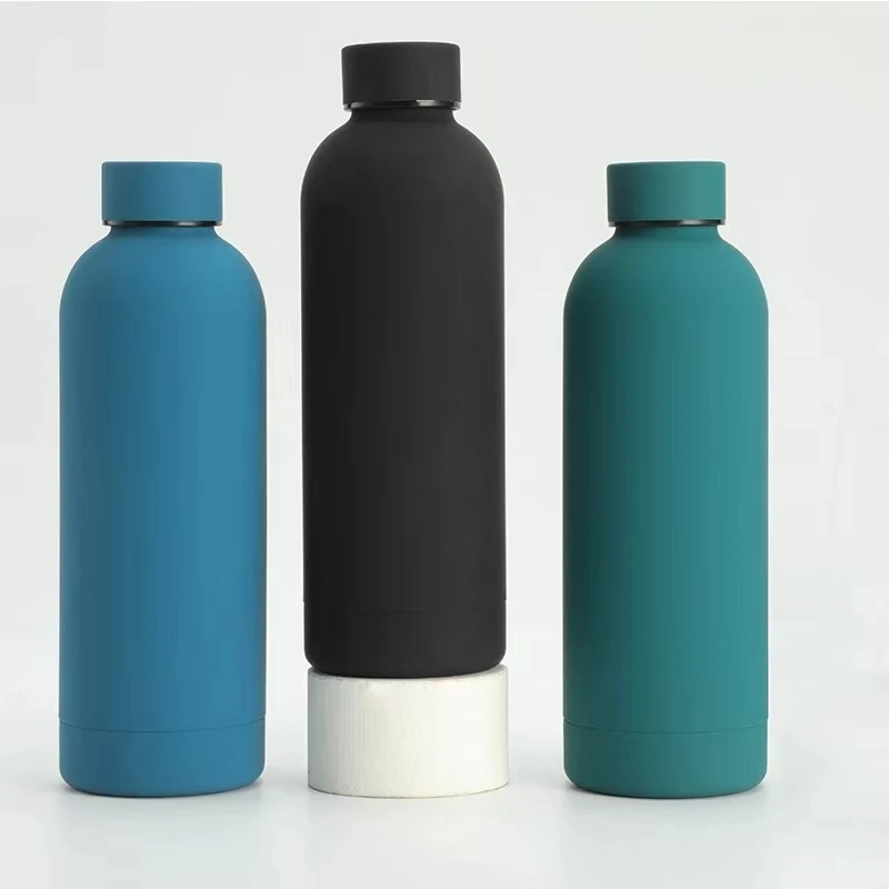 Most Popular Rubber Paint Double Wall Stainless Steel Water Bottles Eco-friendly Vacuum Insulated Sports Water Bottles For Gym