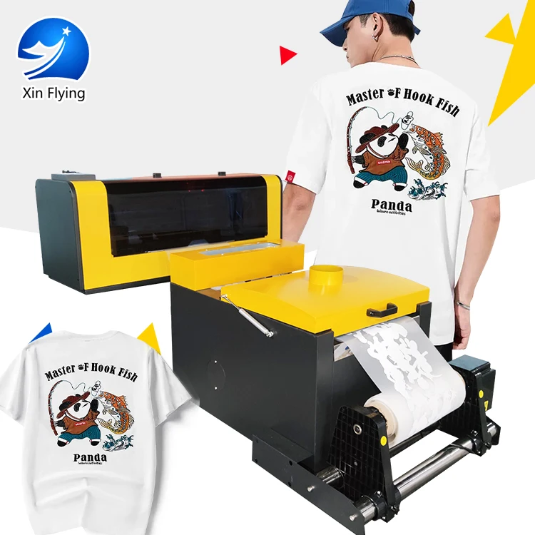Xin Flying cheap dtf t-shirt printer pet film printer 12inch/24inch dual xp600 head inkjet dtf printer for sale