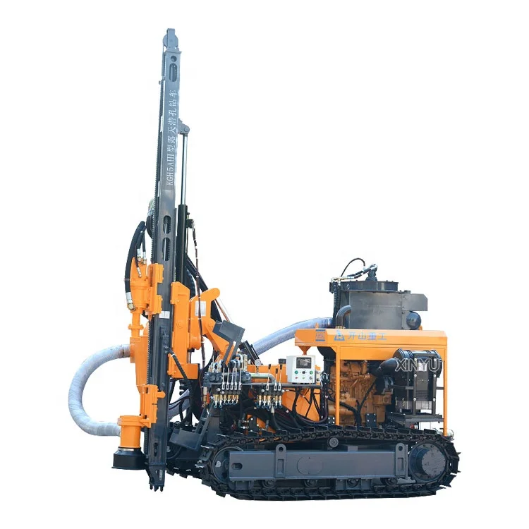 China Borehole Drilling Machine Hydraulic Valves Controlled KGH5AIII Crawler DTH Drilling Rig For Quarry Site