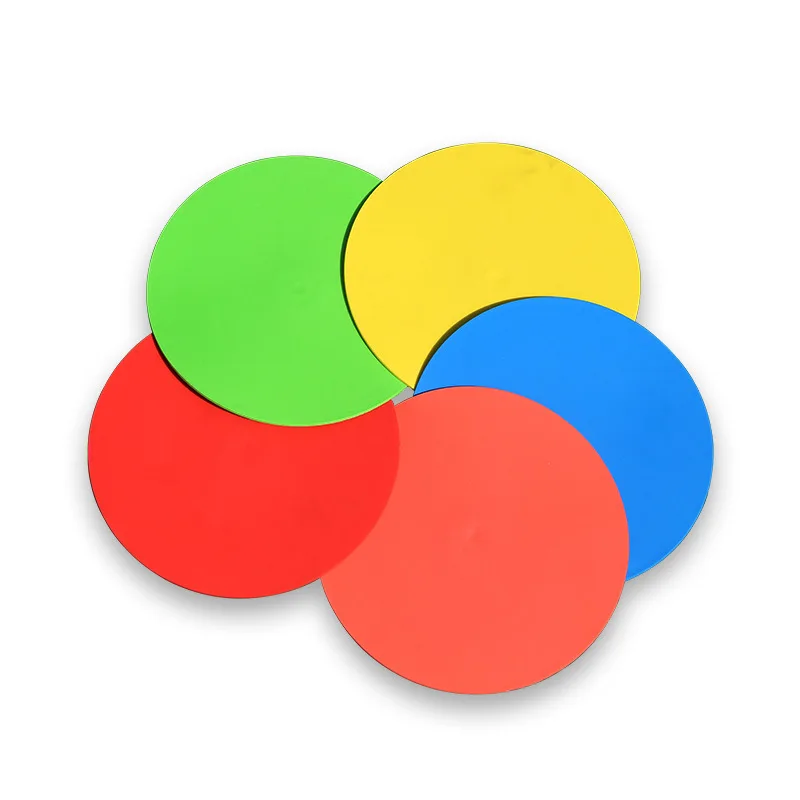 Get-Fit Hot Sale Anti Slip Colorful Rubber Floor Poly Carpet Spot Markers for Training & Kids Activities